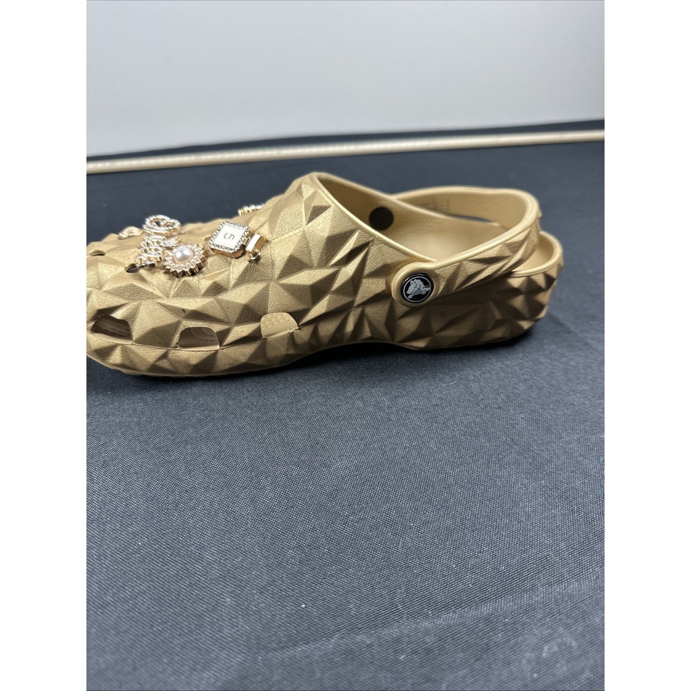 CROCS Classic Metallic Geometric Clog 'Gold' Size 11 Woman's - Picture 6 of 8